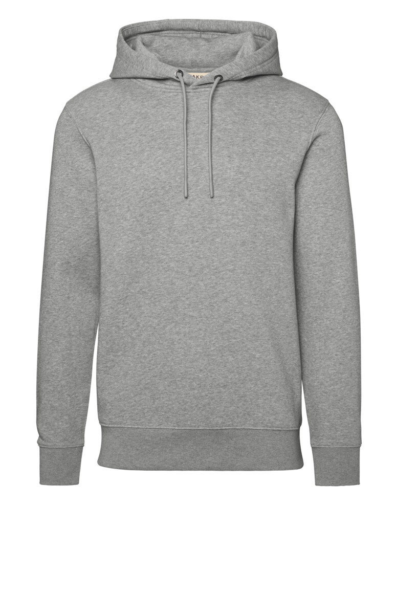 HAKRO 560 Kapuzen-Sweatshirt Bio-Baumwolle in Grau Meliert – Vorderansicht