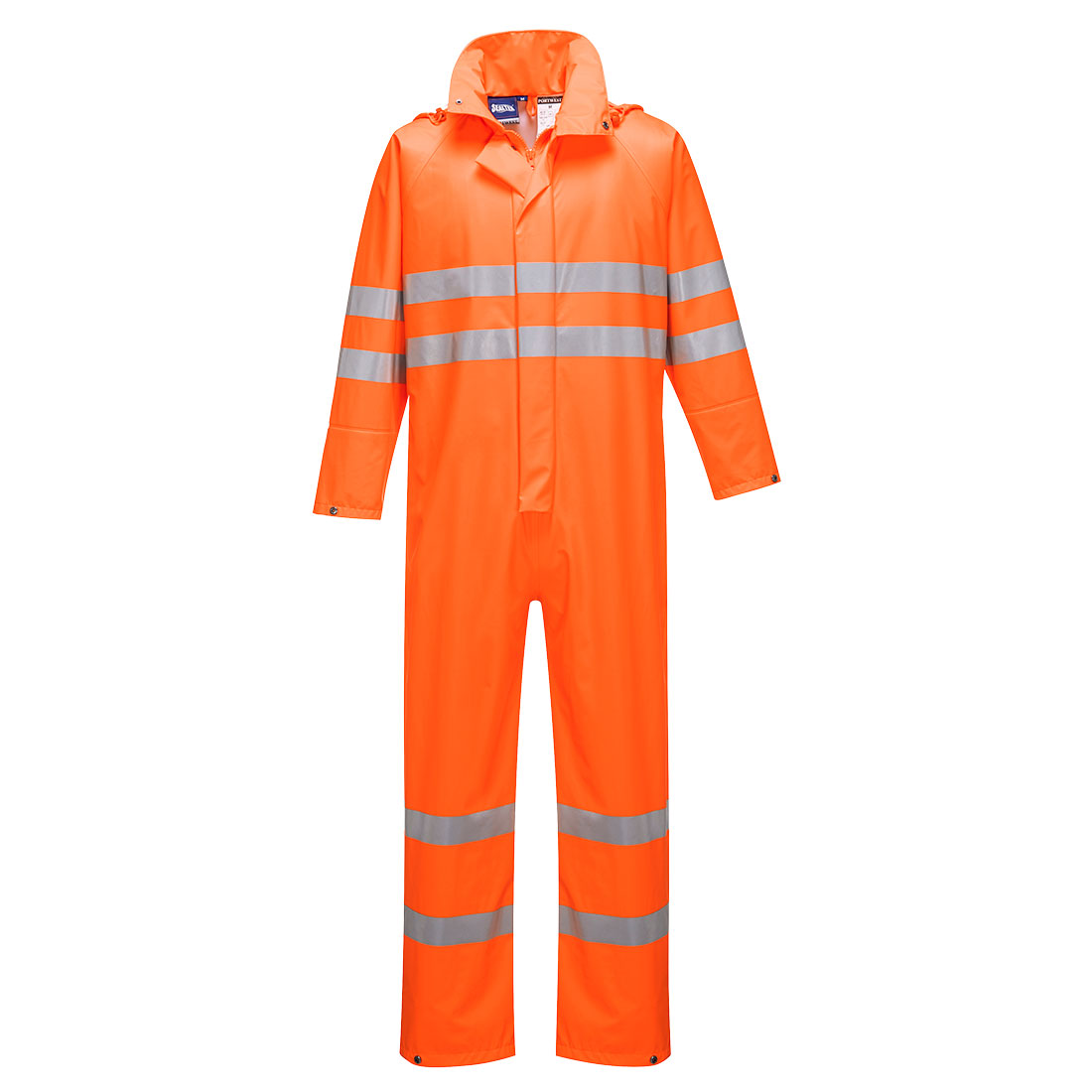 Portwest Sealtex Ultra Hi-Vis Rain Coverall in Orange – Vorderansicht