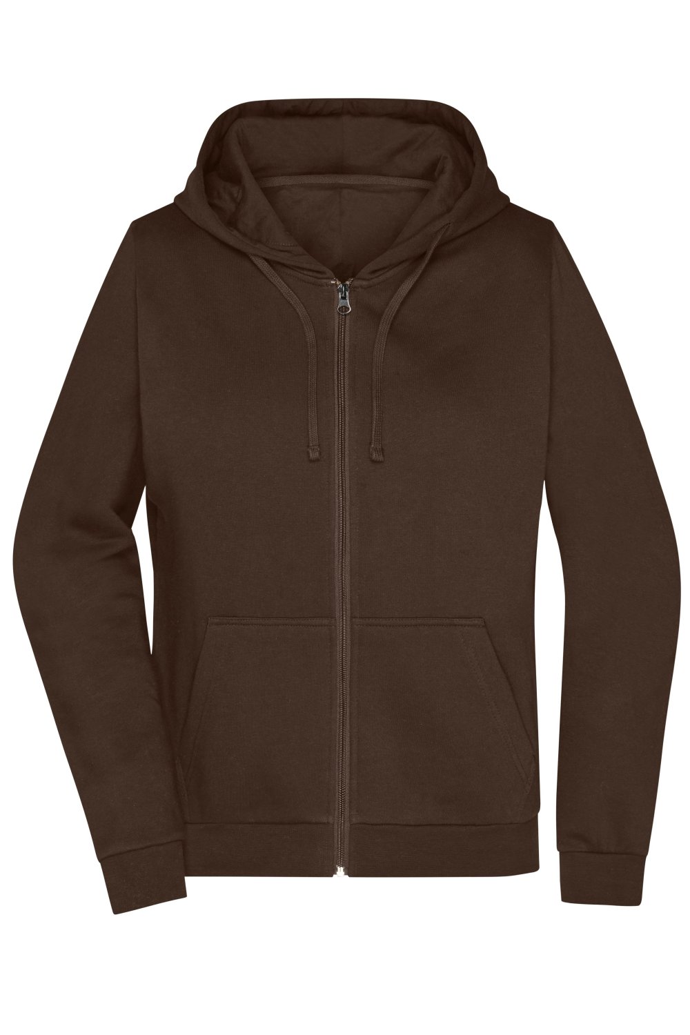 Daiber Ladies' Promo Zip Hoody in Brown – Vorderansicht