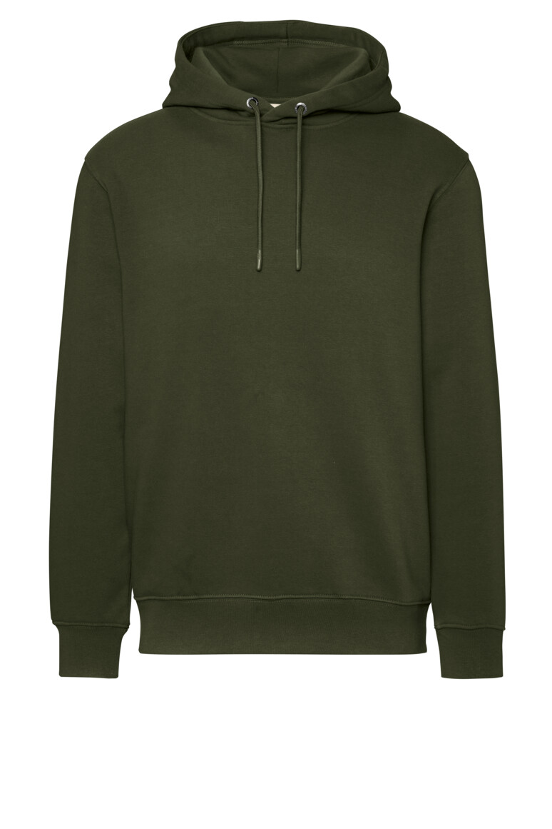 HAKRO 560 Kapuzen-Sweatshirt Bio-Baumwolle in Olive – Vorderansicht