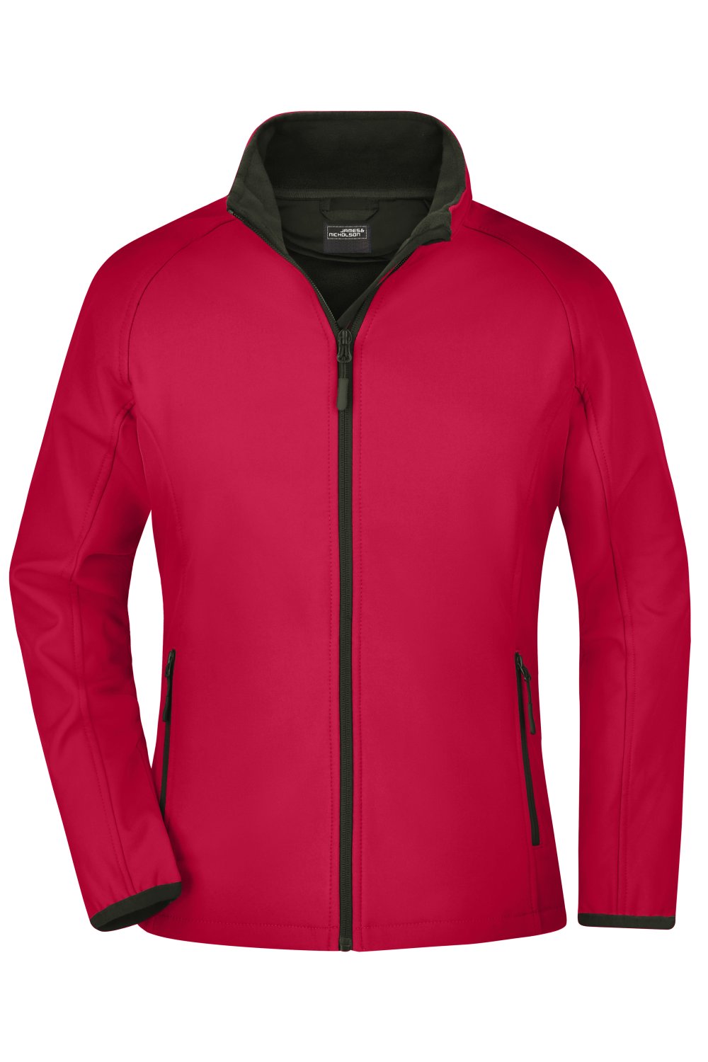 Daiber Ladies' Promo Softshell Jacket in Red/Black – Vorderansicht