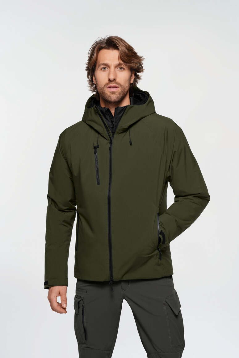 HAKRO 884 High-Activejacke ECO in Olive – Modellansicht