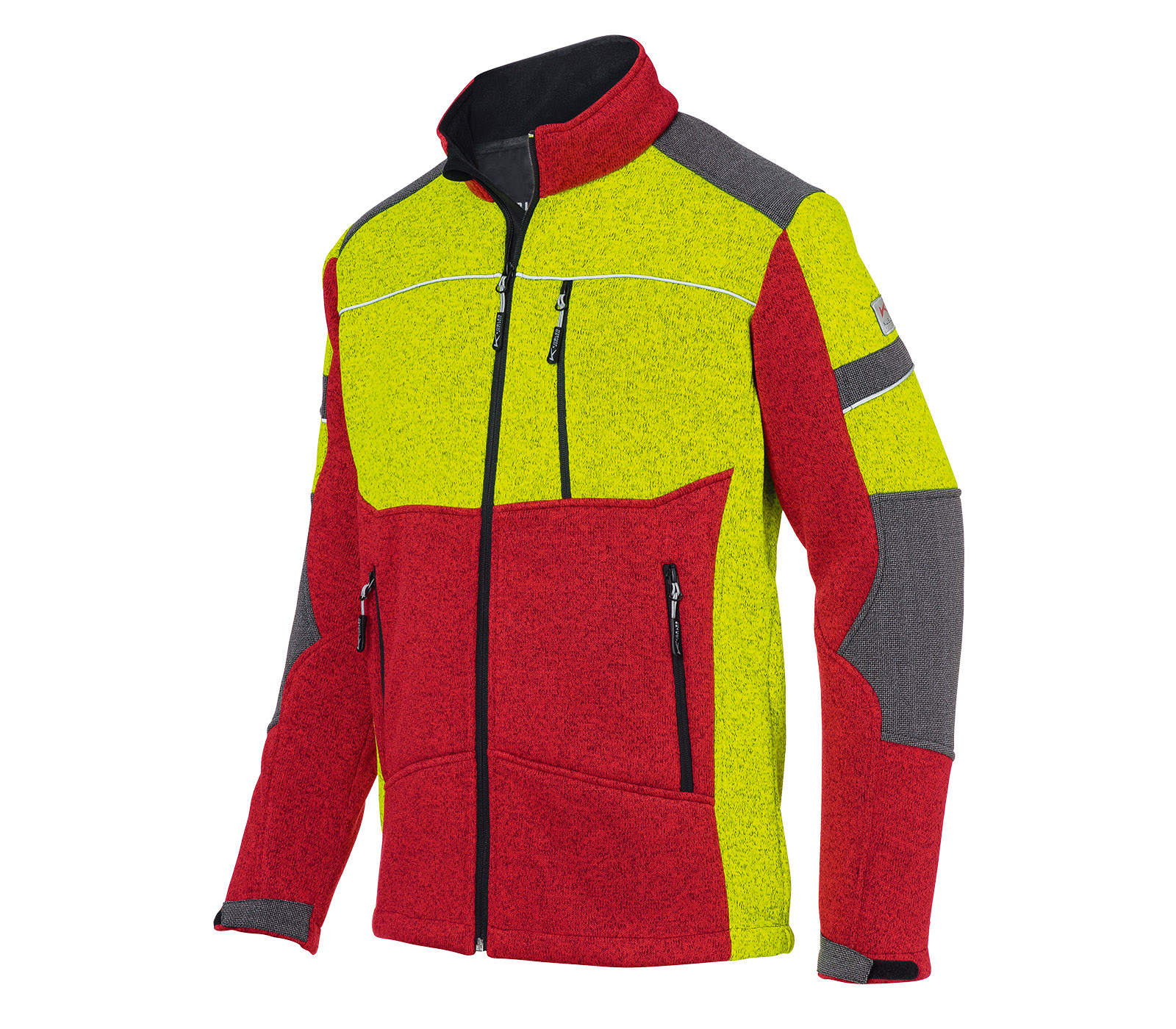 KÜBLER FOREST Strickjacke in Rot/Gelb – Vorderansicht