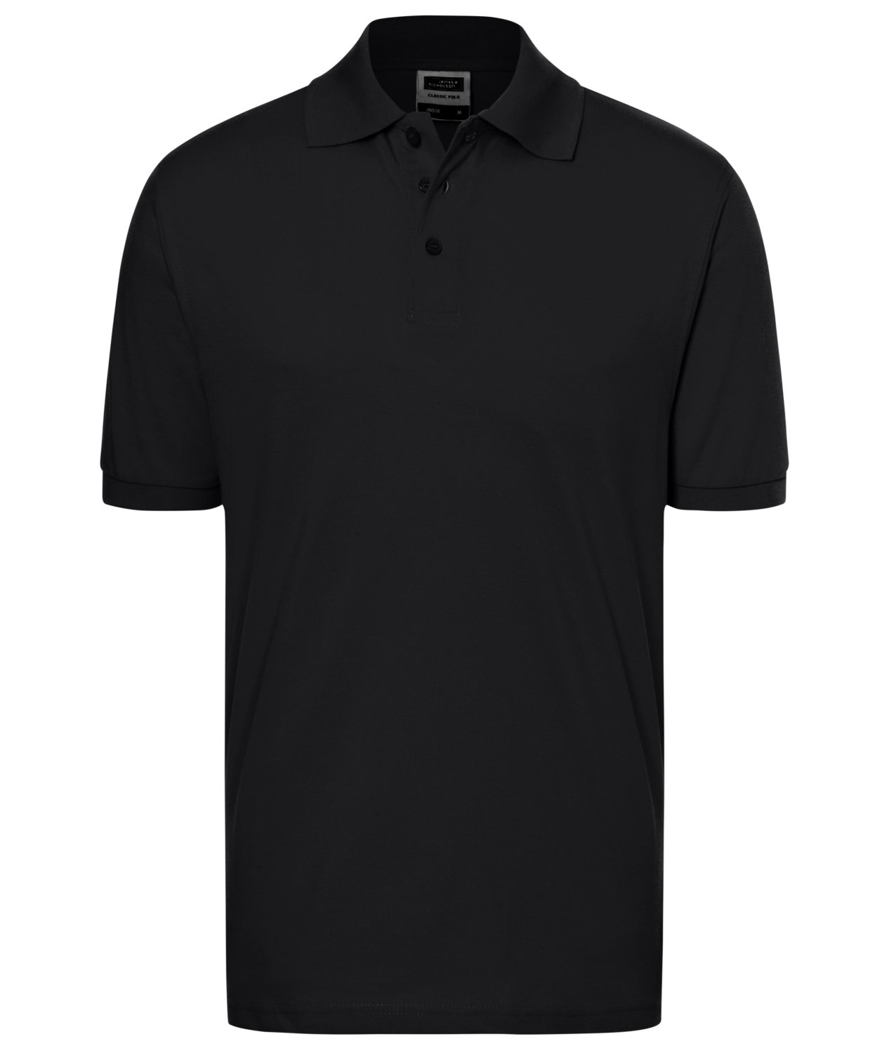 Daiber Classic Polo in Black – Vorderansicht