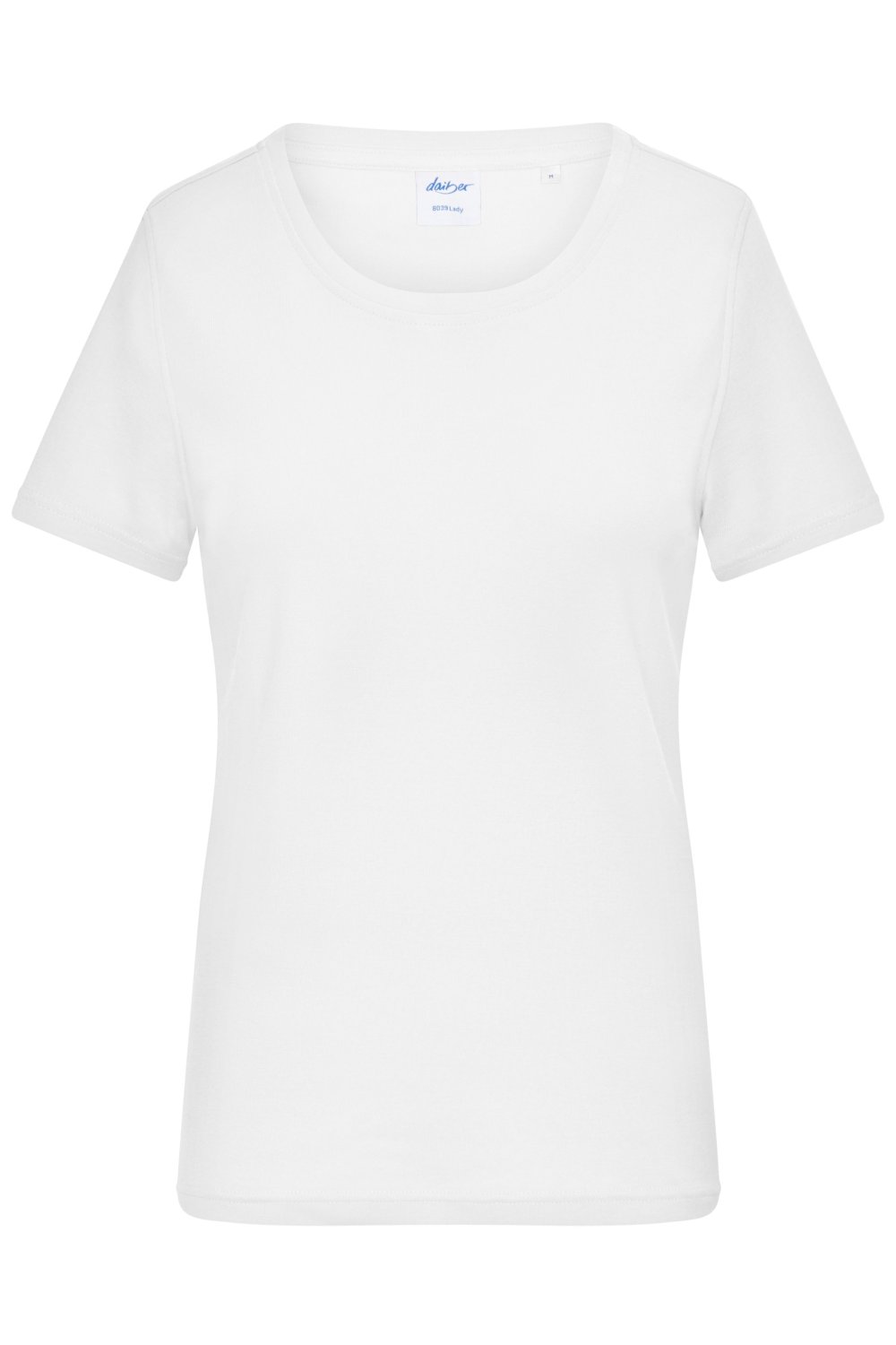 Daiber Ladies' T-Shirt 1:1 Rib OCS Standard in White – Vorderansicht