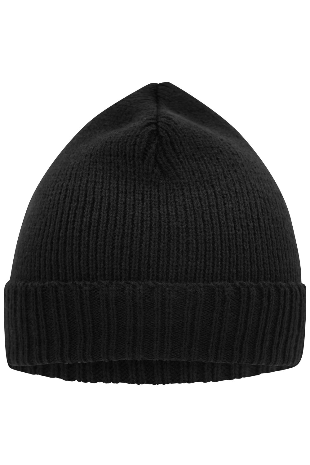 Daiber Basic Knitted Beanie in Black – Vorderansicht