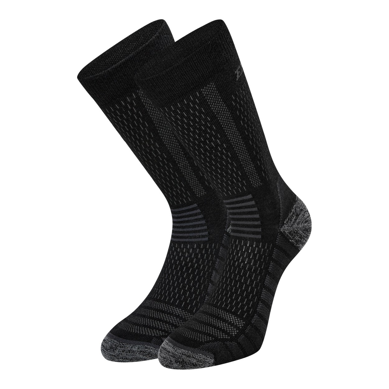 ENGEL Arbeitssocken 9107-6 mit Merinowolle 1er- Pack in Schwarz/Anthrazit Grau – Vorderansicht