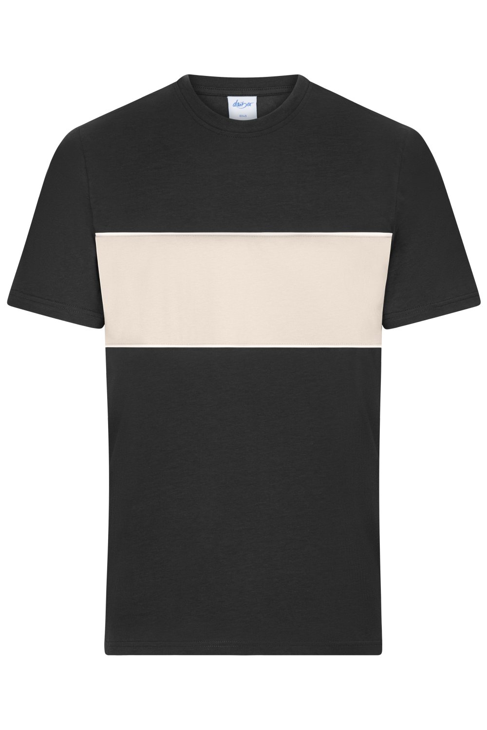 Daiber T-Shirt colour-block UNISEX OCS Standard in Black/Sandstone – Vorderansicht
