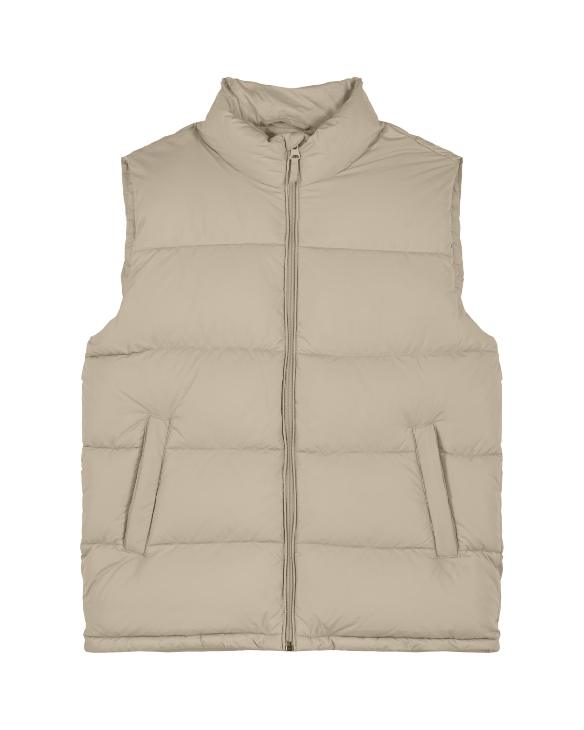 Stanley Stella Puffer Gilet in Desert Dust – Vorderansicht