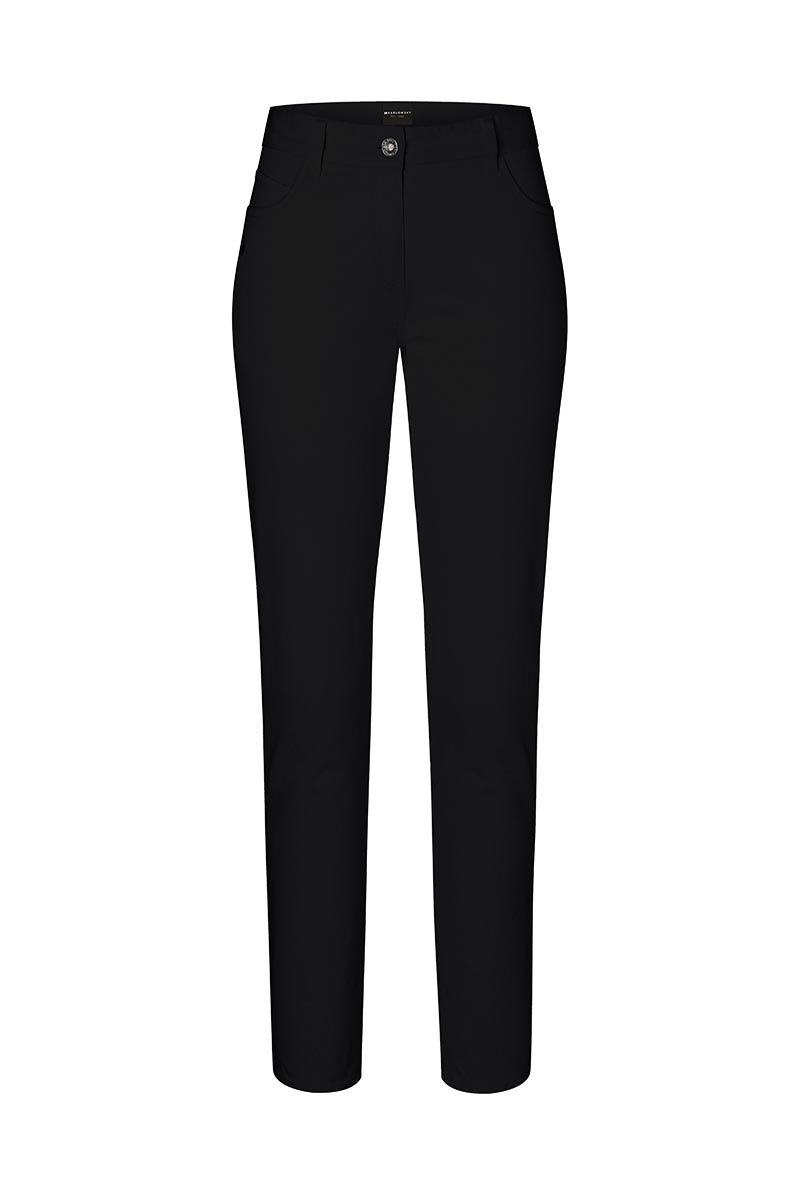 Karlowsky Damen 5-Pocket-Hose Classic-Stretch in Schwarz – Vorderansicht