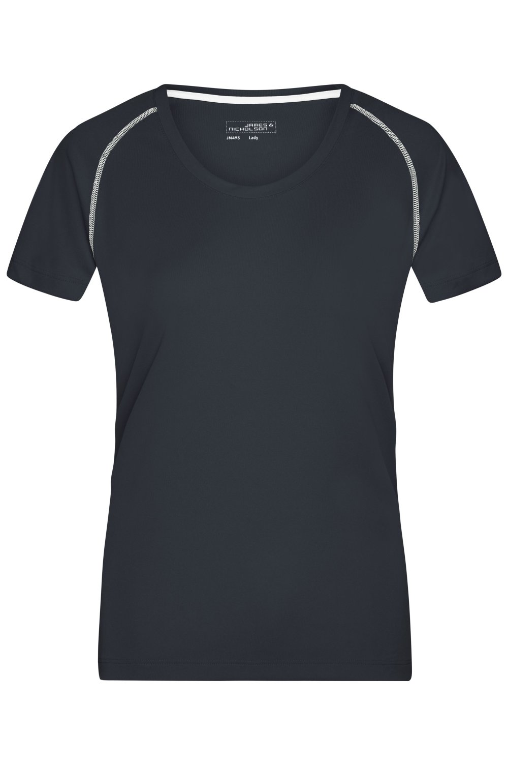 Daiber Ladies' Sports T-Shirt in Black/White – Vorderansicht
