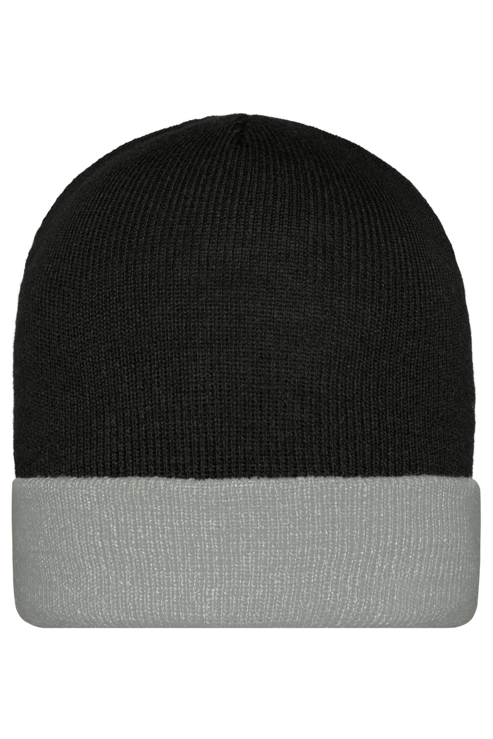Daiber Knitted Cap in Black/Grey – Vorderansicht
