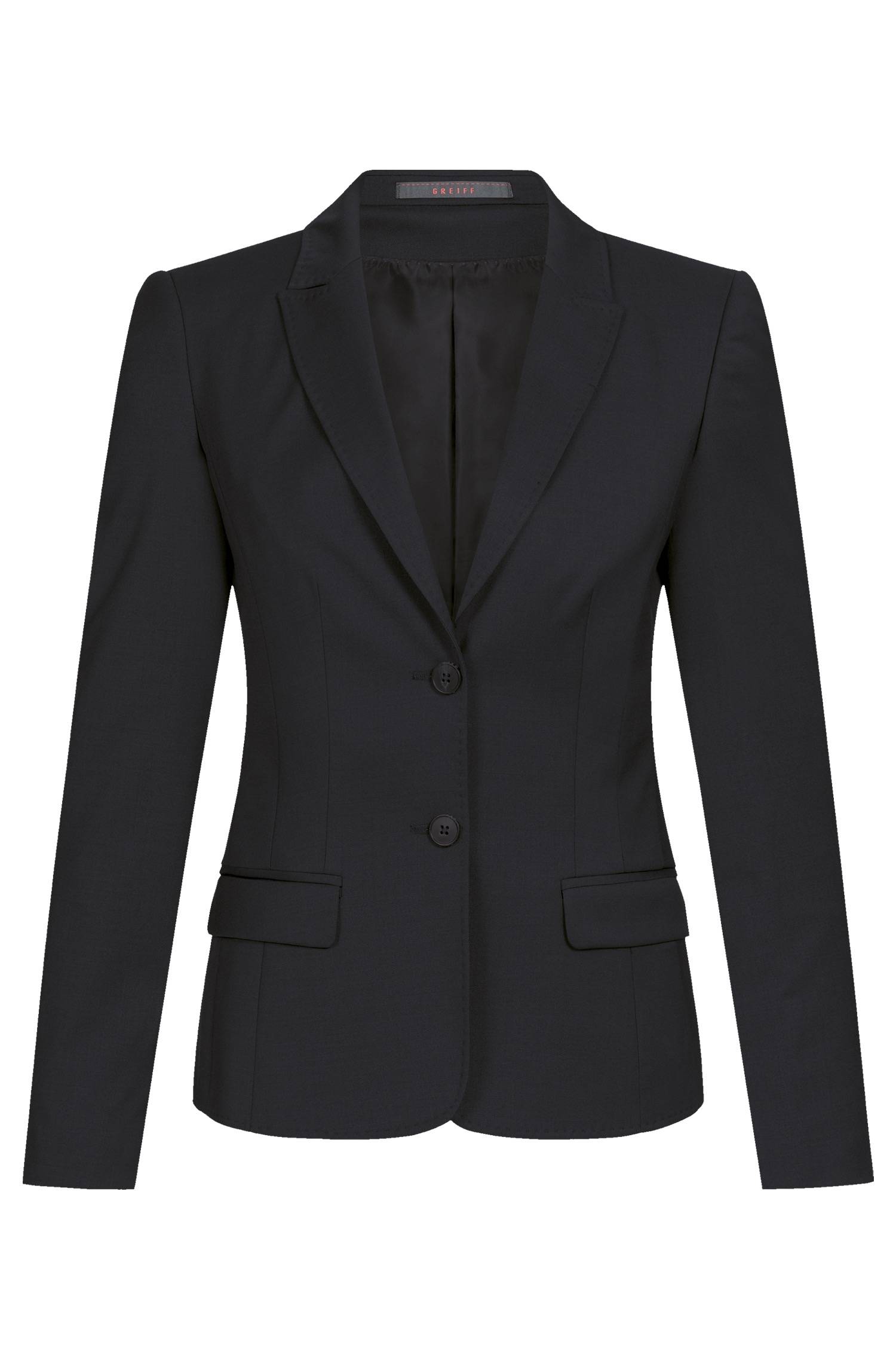 Greiff Damen-Blazer RF Modern 37.5 in Schwarz – Vorderansicht