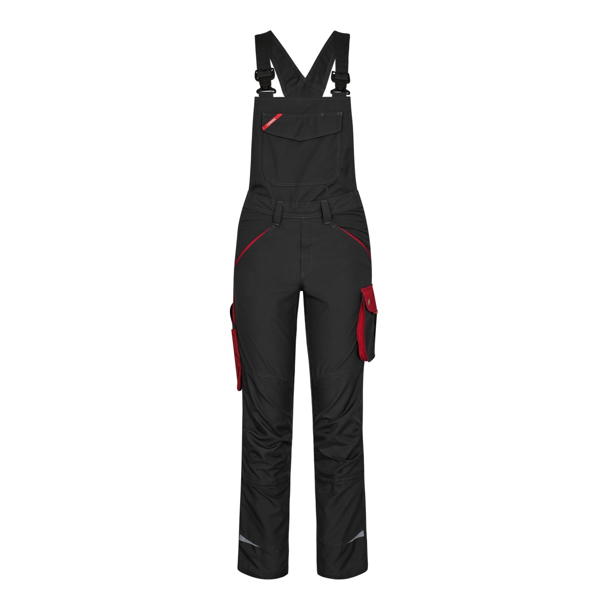 ENGEL Galaxy 3815-254 Damen Latzhose in Anthrazit Grau/Tomato Red – Vorderansicht