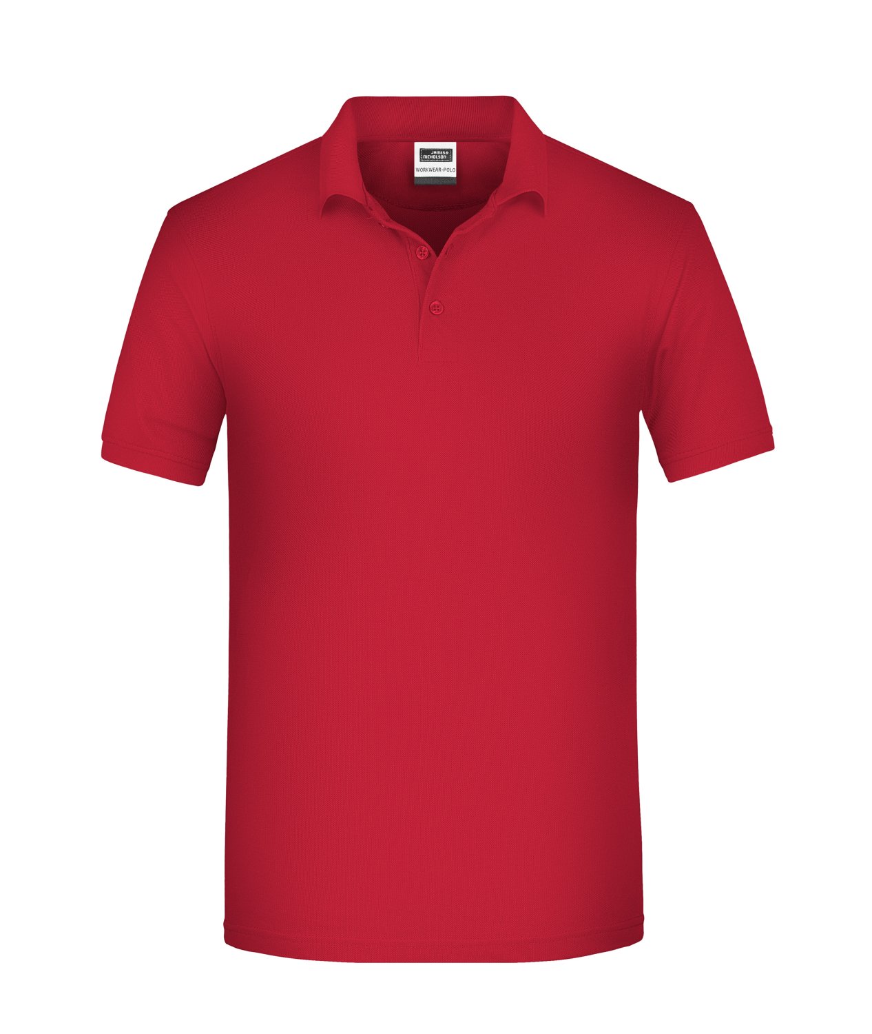 Daiber Men's ORGANIC Workwear Polo OCS Blended in Red – Vorderansicht