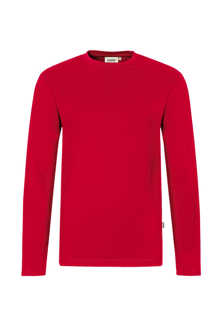 HAKRO 279 Longsleeve MIKRALINAR® in Rot – Vorderansicht