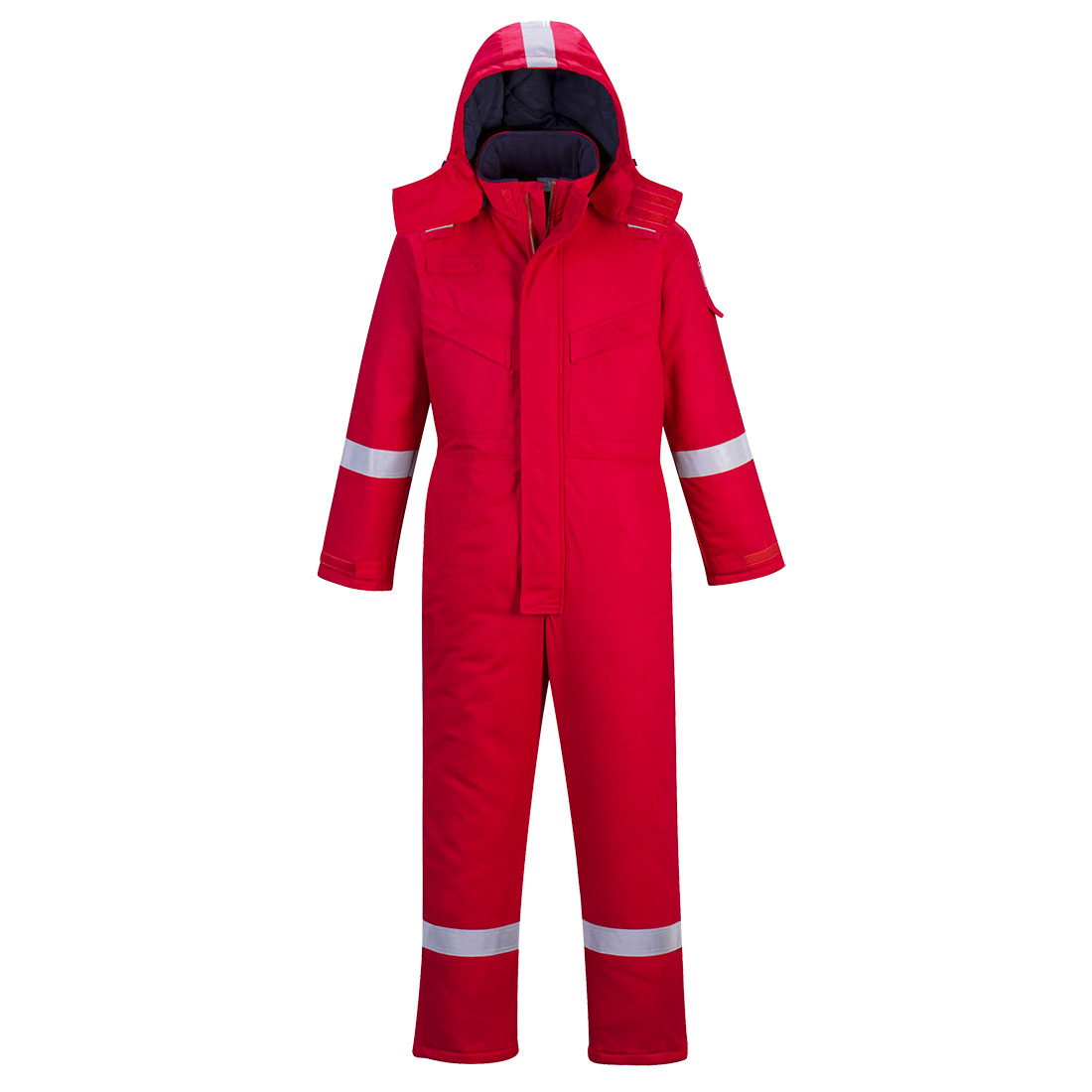 Portwest Bizflame Work FR Insulated Coverall in Rot – Vorderansicht