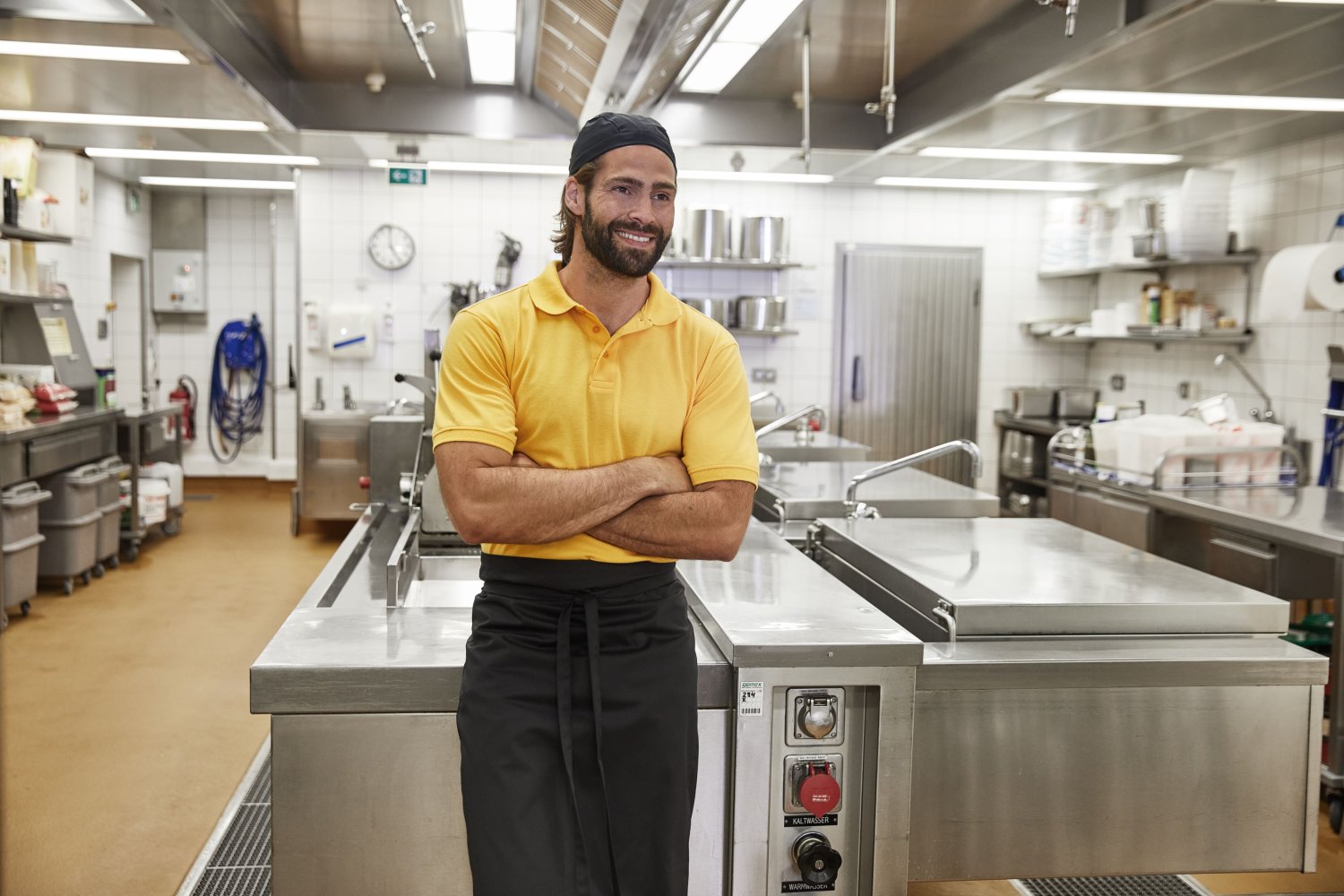 Daiber Men's Workwear Polo in Aqua – Modellansicht
