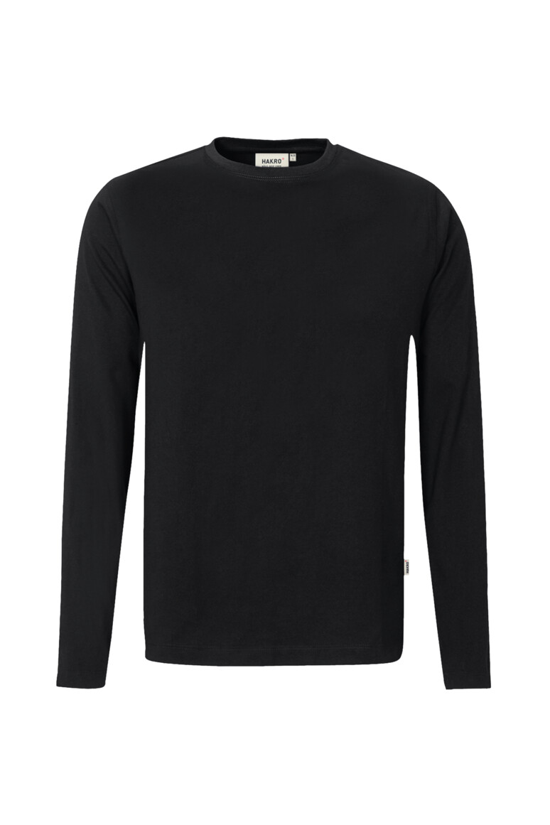HAKRO 279 Longsleeve MIKRALINAR® in Schwarz – Vorderansicht