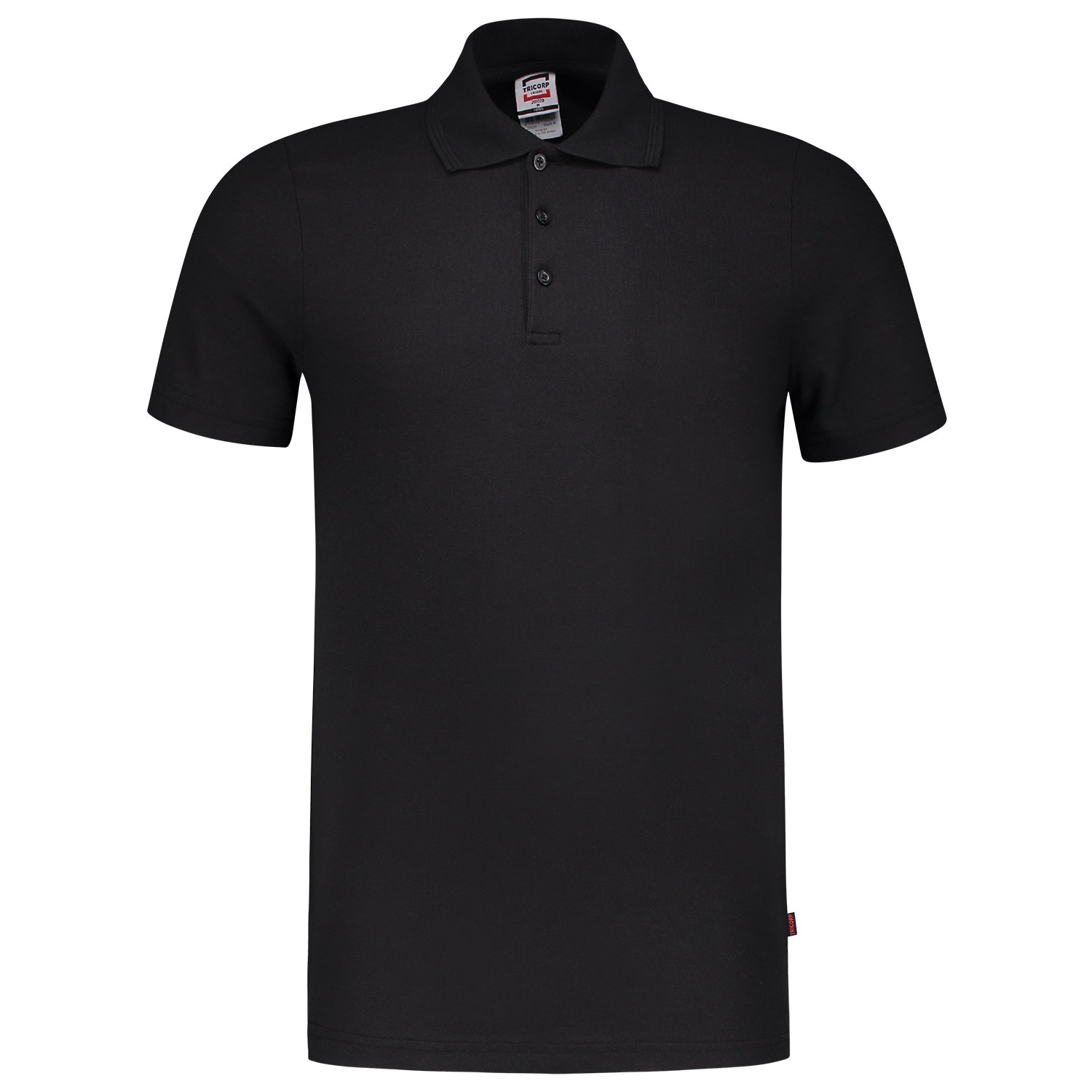 TRICORP Poloshirt Fitted 180g Waschbar 60°C in Black – Vorderansicht
