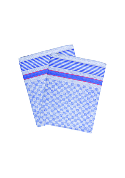 Karlowsky Grubentuch, 10 Stück / Pack in Blau – Vorderansicht