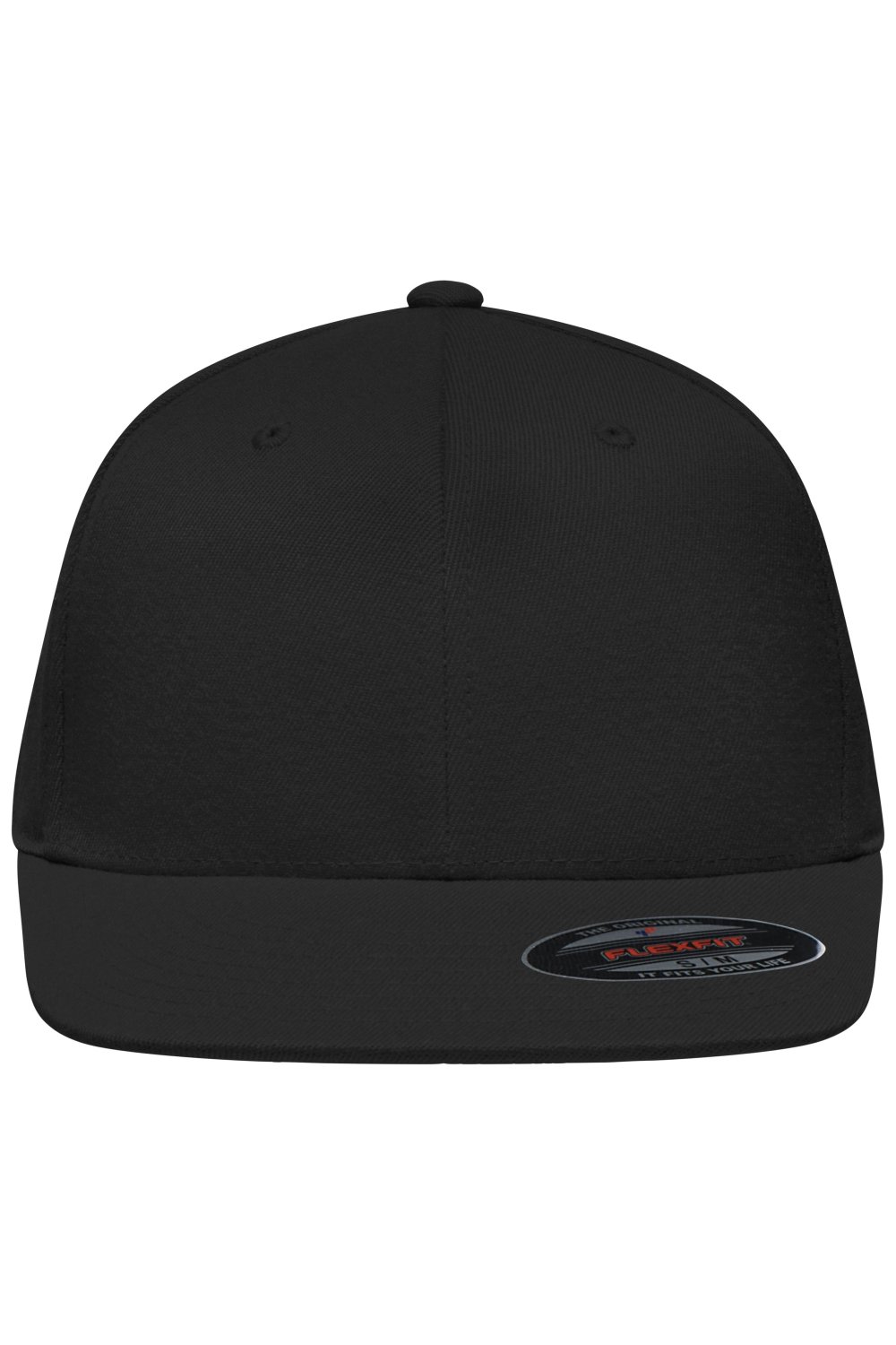 Daiber Flexfit® Flat Peak Cap in Black – Vorderansicht