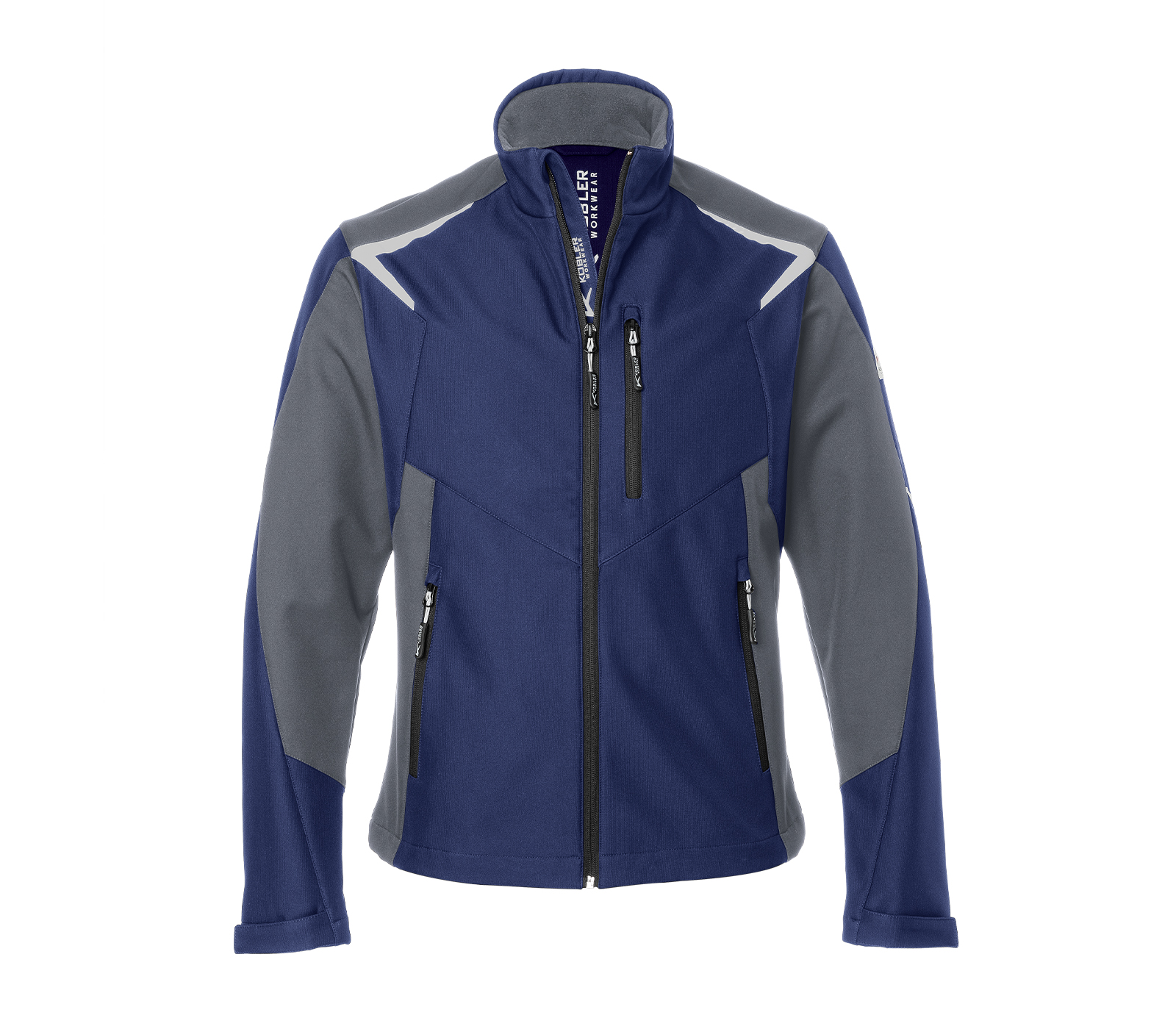 KÜBLER BODYFORCE Ultrashell Jacke in Dunkelblau/Anthrazit – Vorderansicht