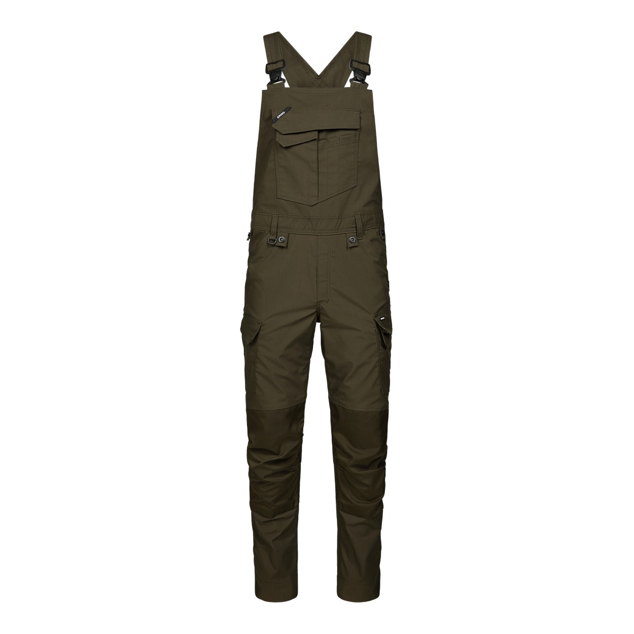 ENGEL Entire 3329-144 Latzhose mit 2-Wege-Stretch in Forest Green – Vorderansicht