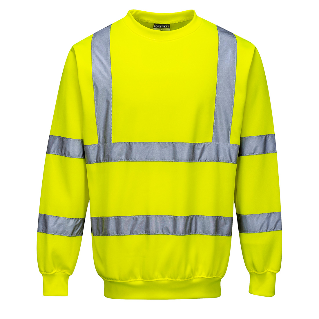 Portwest Hi-Vis Sweatshirt in Gelb – Vorderansicht