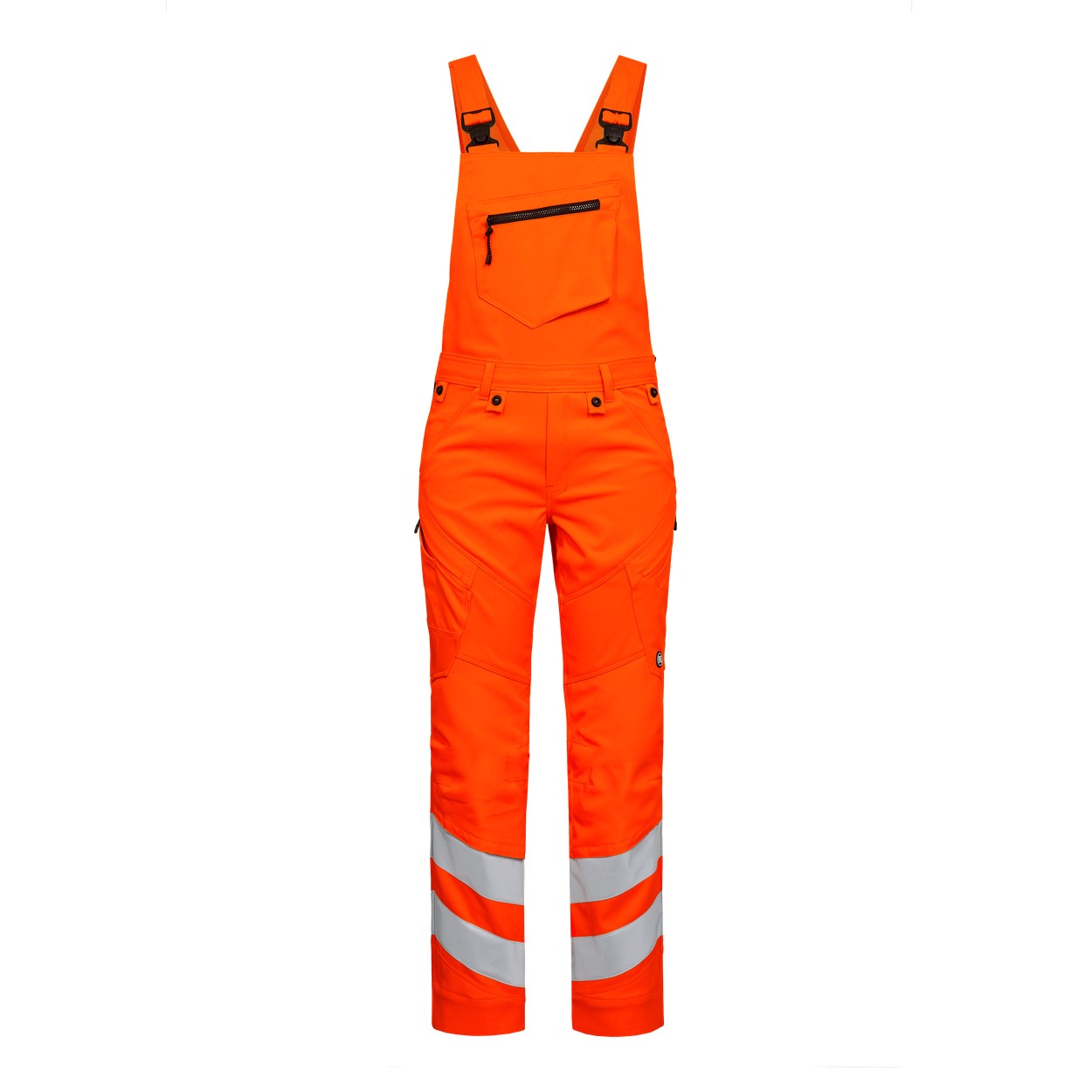 ENGEL Safety 3544-314 Latzhose mit 2-Wege-Stretch in Hi-Vis Orange – Vorderansicht
