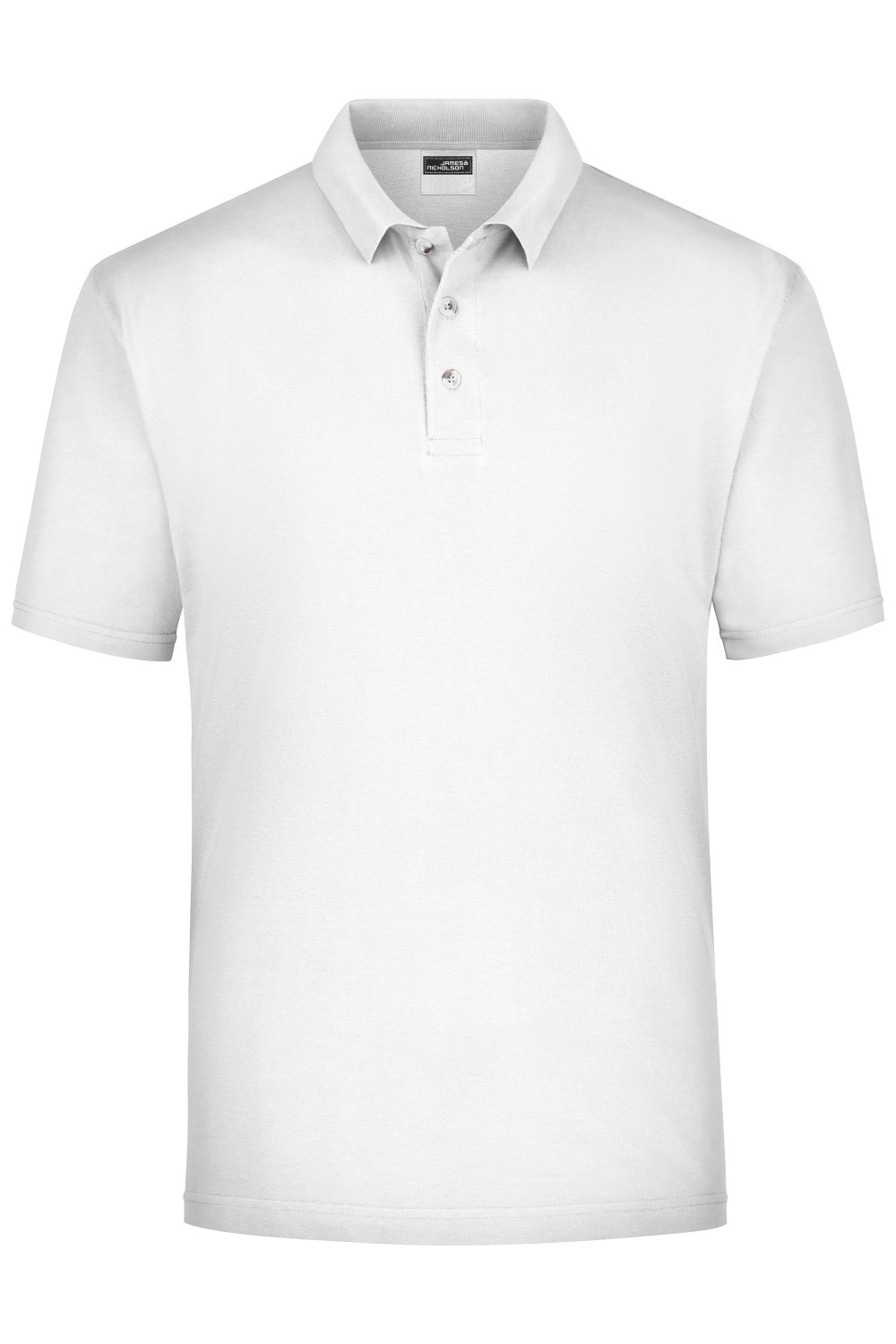 Daiber Polo-Piqué Medium in White – Vorderansicht