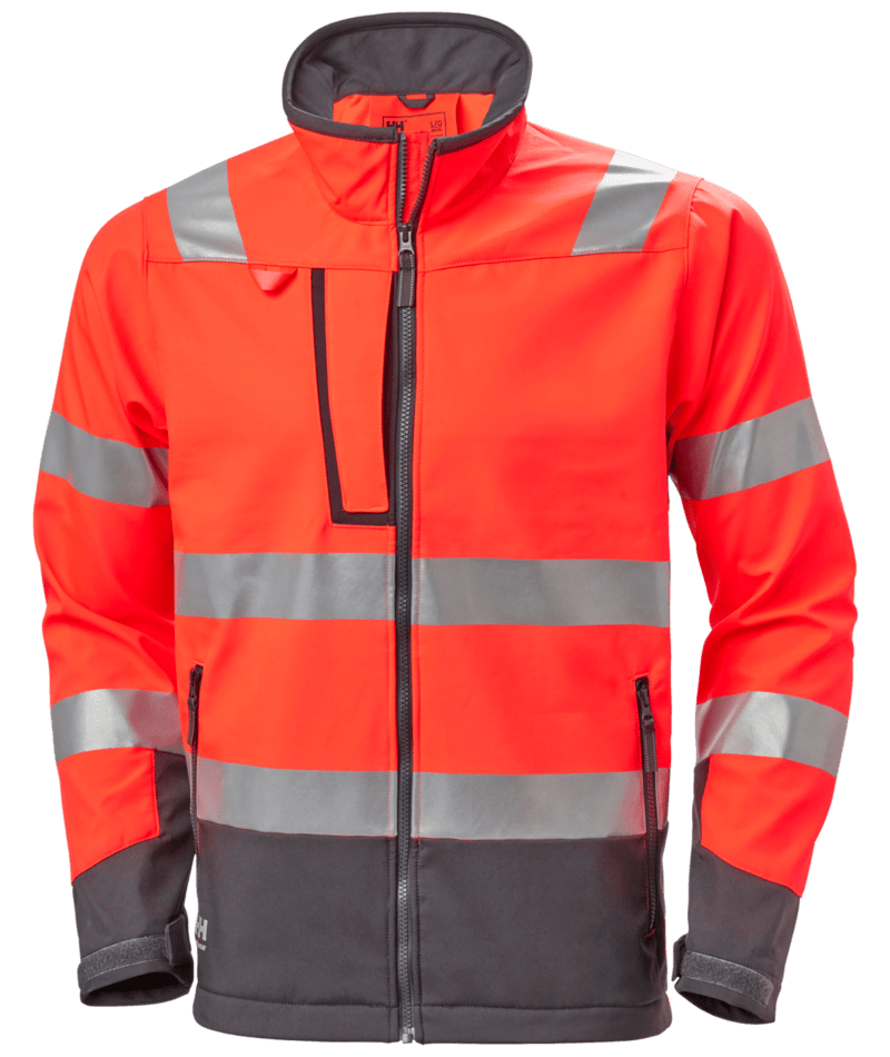 Helly Hansen Workwear ALNA 2.0 SOFTS JACKET in Rot/Anthrazit – Vorderansicht