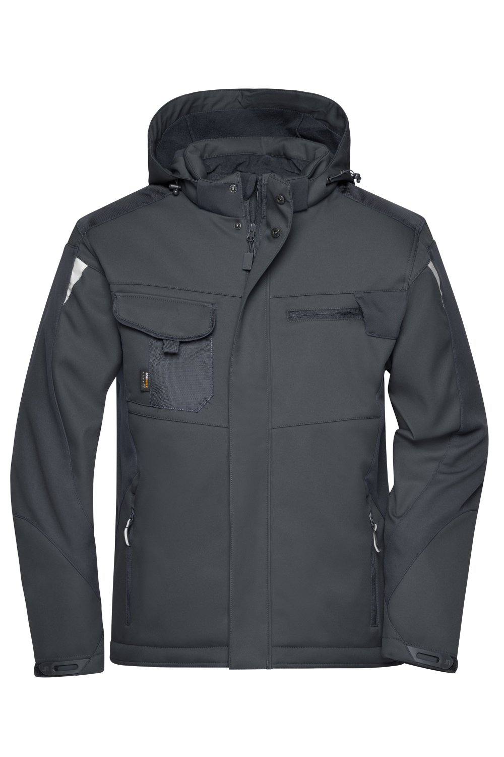 Daiber Craftsmen Softshell Jacket - STRONG - in Black/Black – Vorderansicht