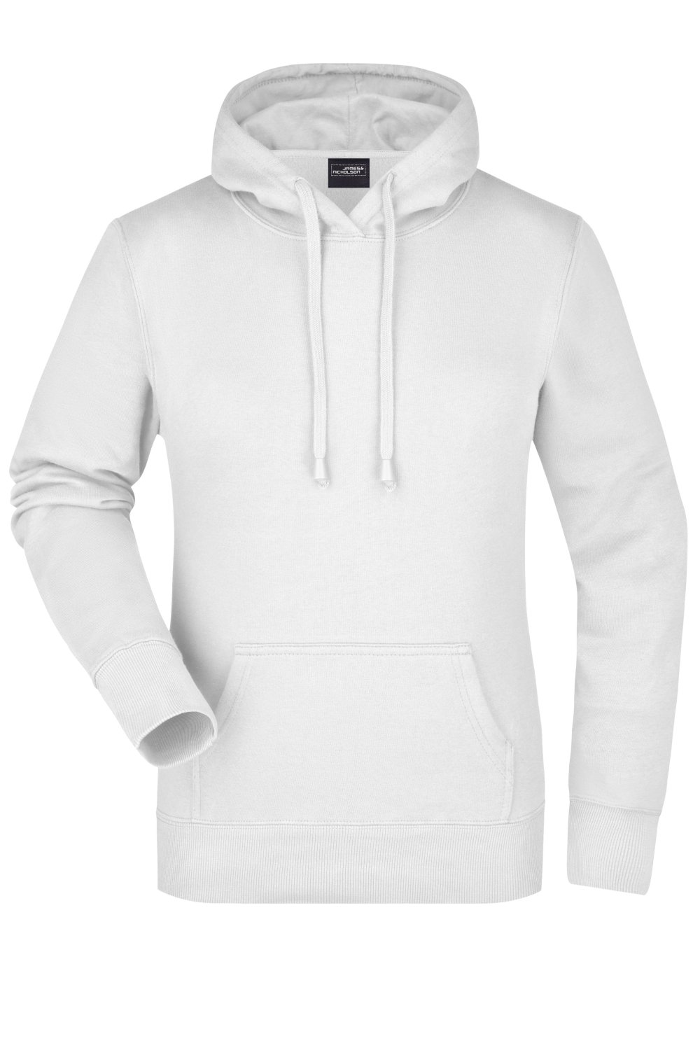 Daiber Ladies' Hooded Sweat in White – Vorderansicht