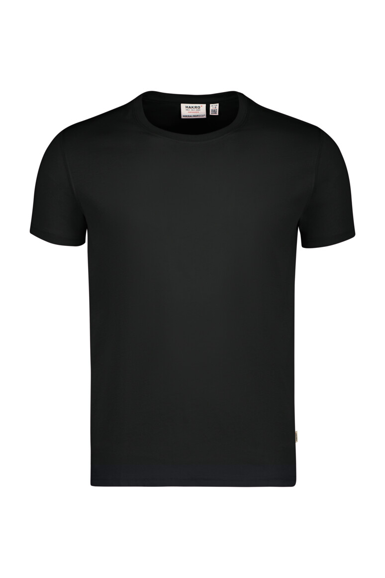 HAKRO 530 T-Shirt MIKRALINAR® ECO in Schwarz – Vorderansicht