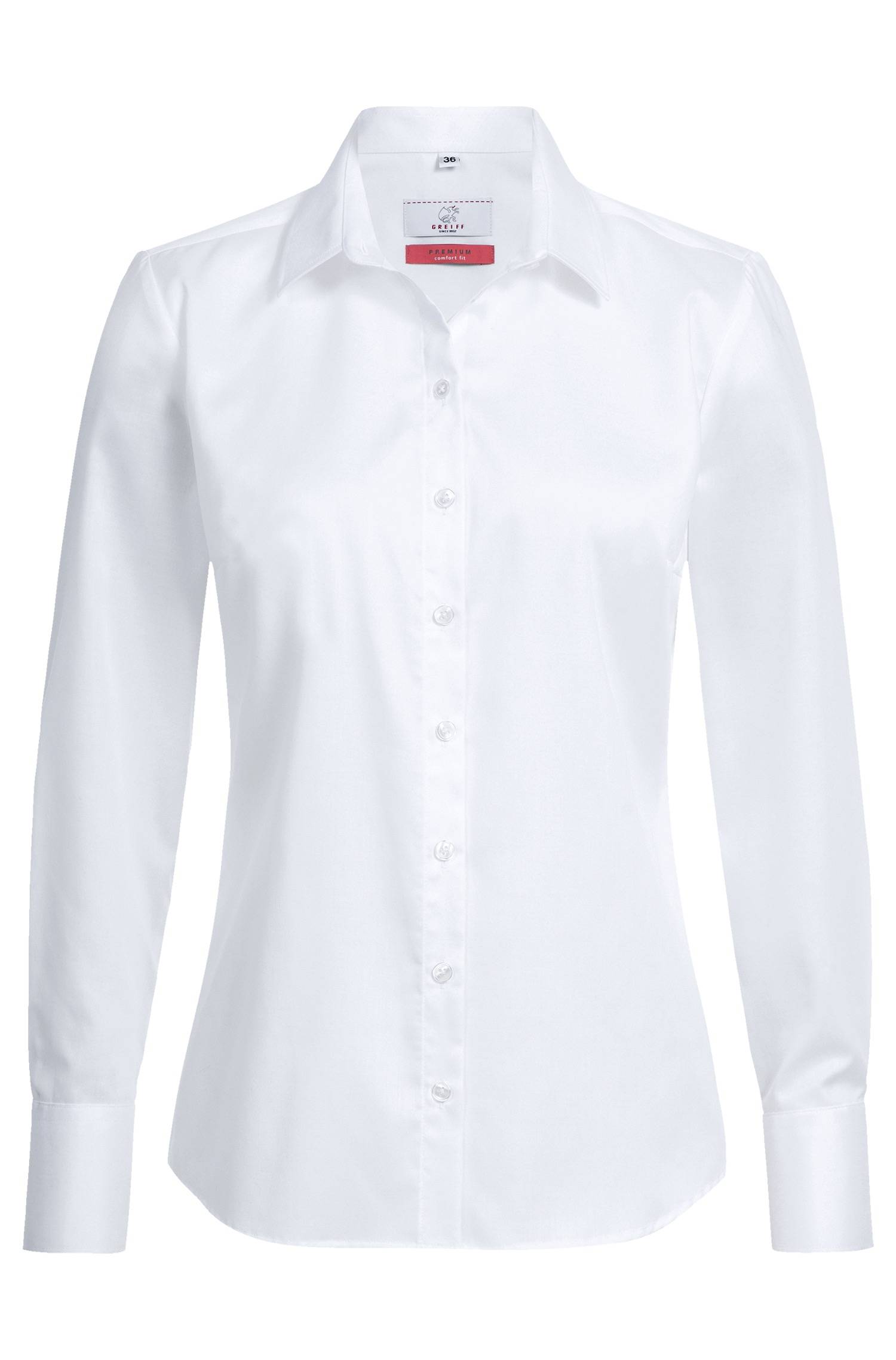 Greiff Damen-Bluse 1/1 CF Premium in Weiß – Vorderansicht
