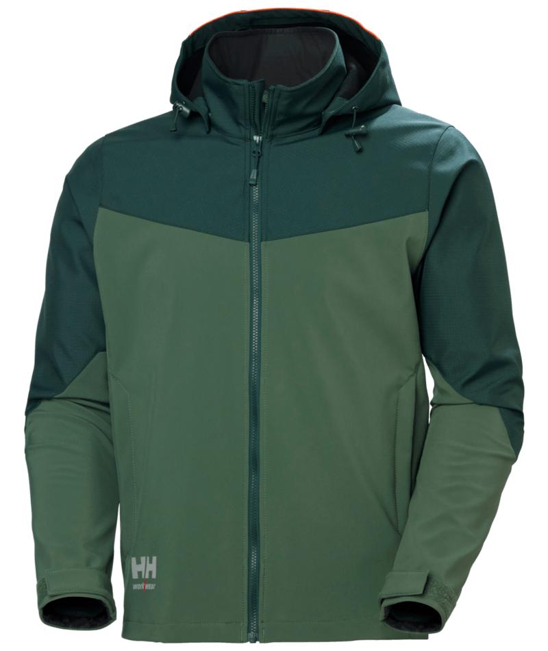 Helly Hansen Workwear OXFORD H. SOFTS JACKET in Tanne/Darkest Tanne – Vorderansicht