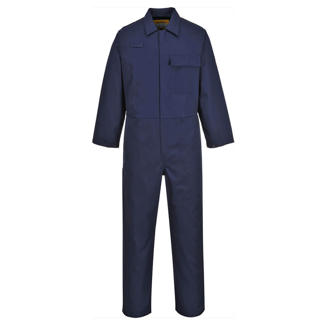 Portwest Bizweld Work FR Coverall in Marine – Vorderansicht
