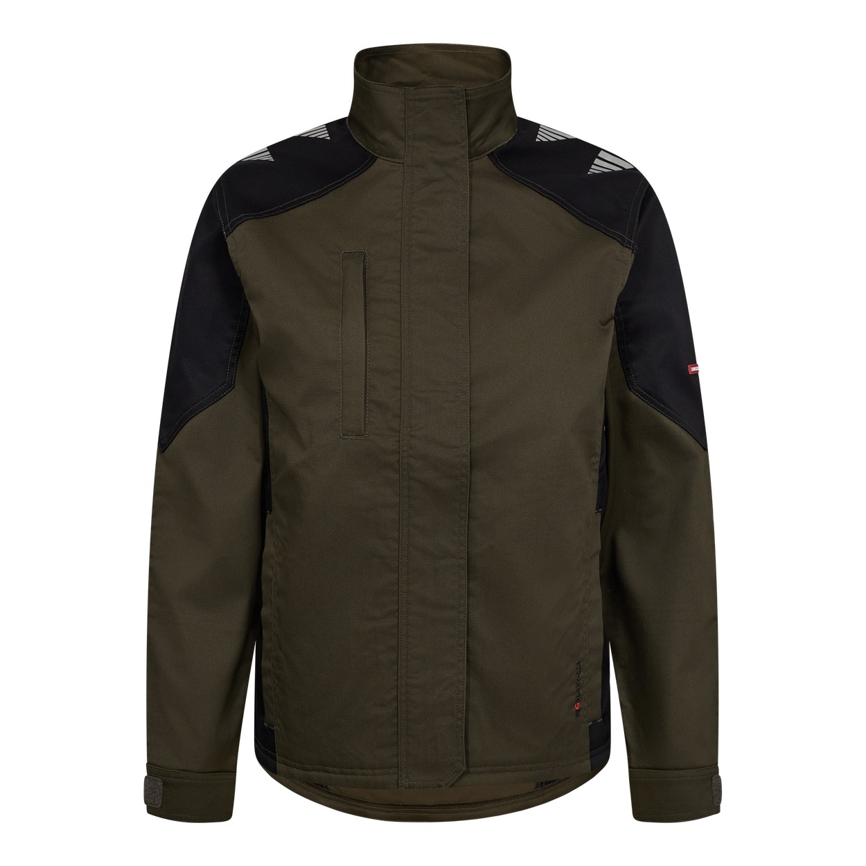 ENGEL Galaxy 1816-255 Damen Arbeitsjacke mit 2-Wege-Stretch in Forest Green/Schwarz – Vorderansicht