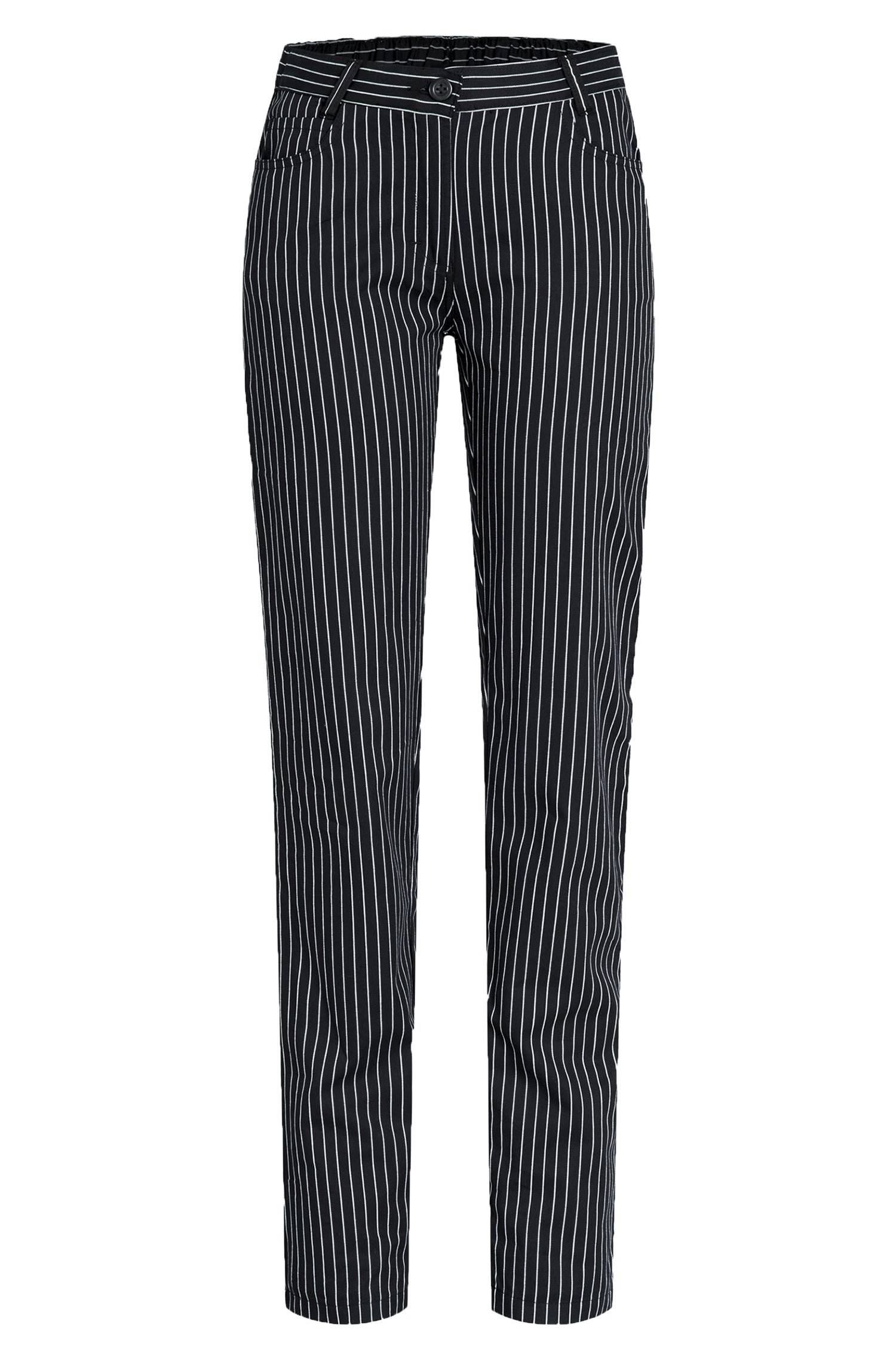 Greiff Damen-Hose RF Kitchen in S/W Gestreift – Vorderansicht