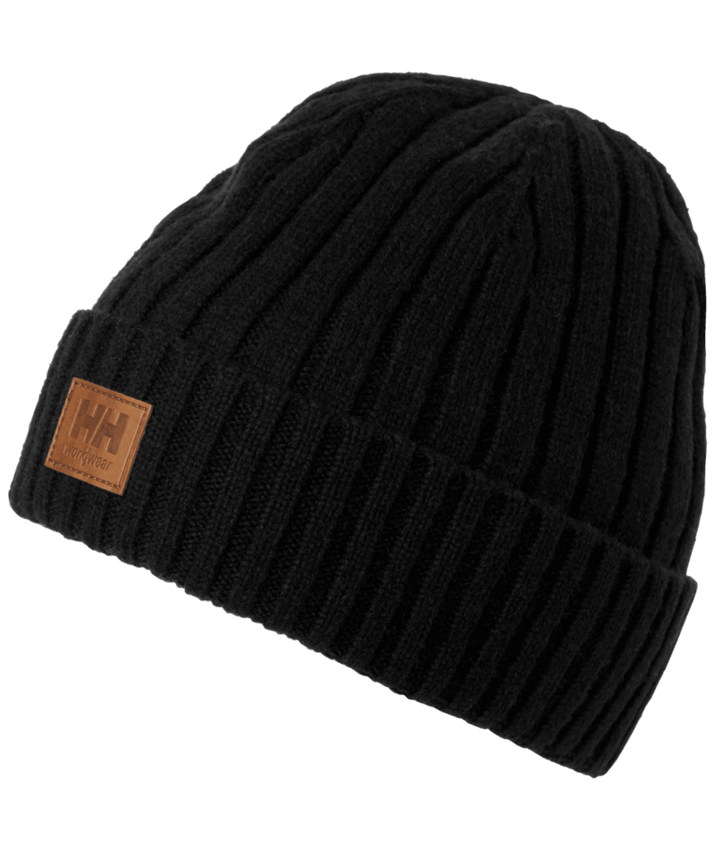 Helly Hansen Workwear CLASSIC WOOL CUFF BEANIE in Schwarz – Vorderansicht
