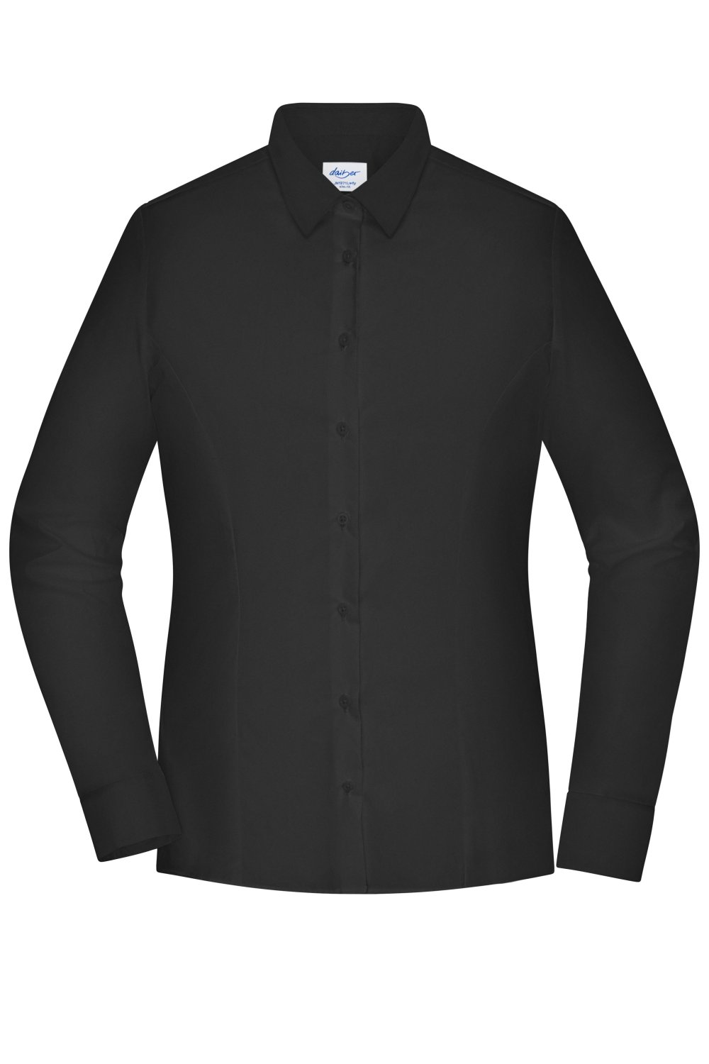 Daiber Ladies' Shirt - SLIM FIT - in Black – Vorderansicht