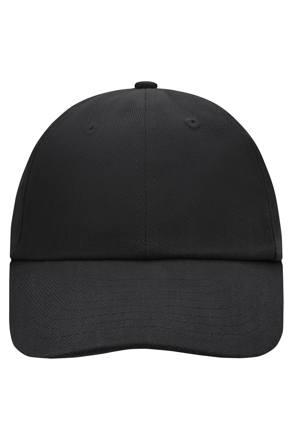 Daiber 6 Panel Raver Cap in Black – Vorderansicht