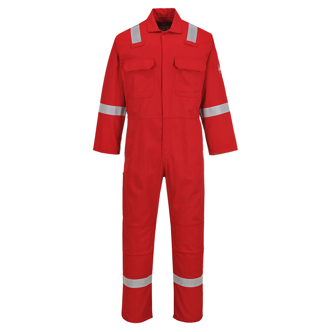 Portwest Bizweld Work FR Coverall in Rot – Vorderansicht