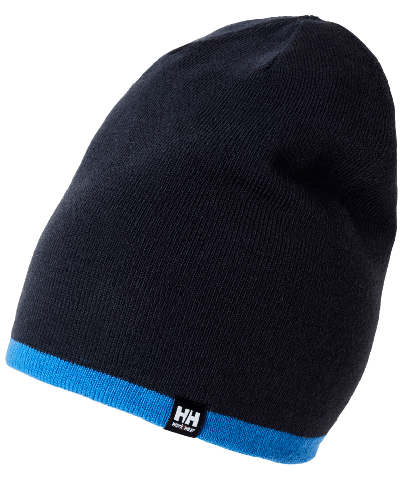 Helly Hansen Workwear CLASSIC REVERSIBLE BEANIE in Marine/Stein Blau – Vorderansicht