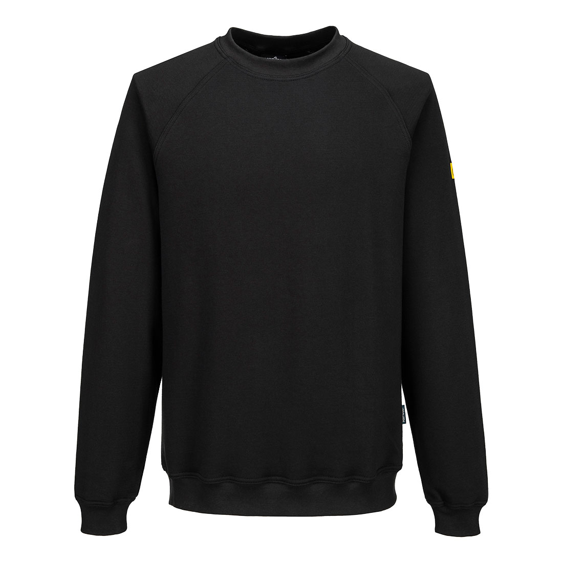 Portwest Anti-Static ESD Sweatshirt in Schwarz – Vorderansicht