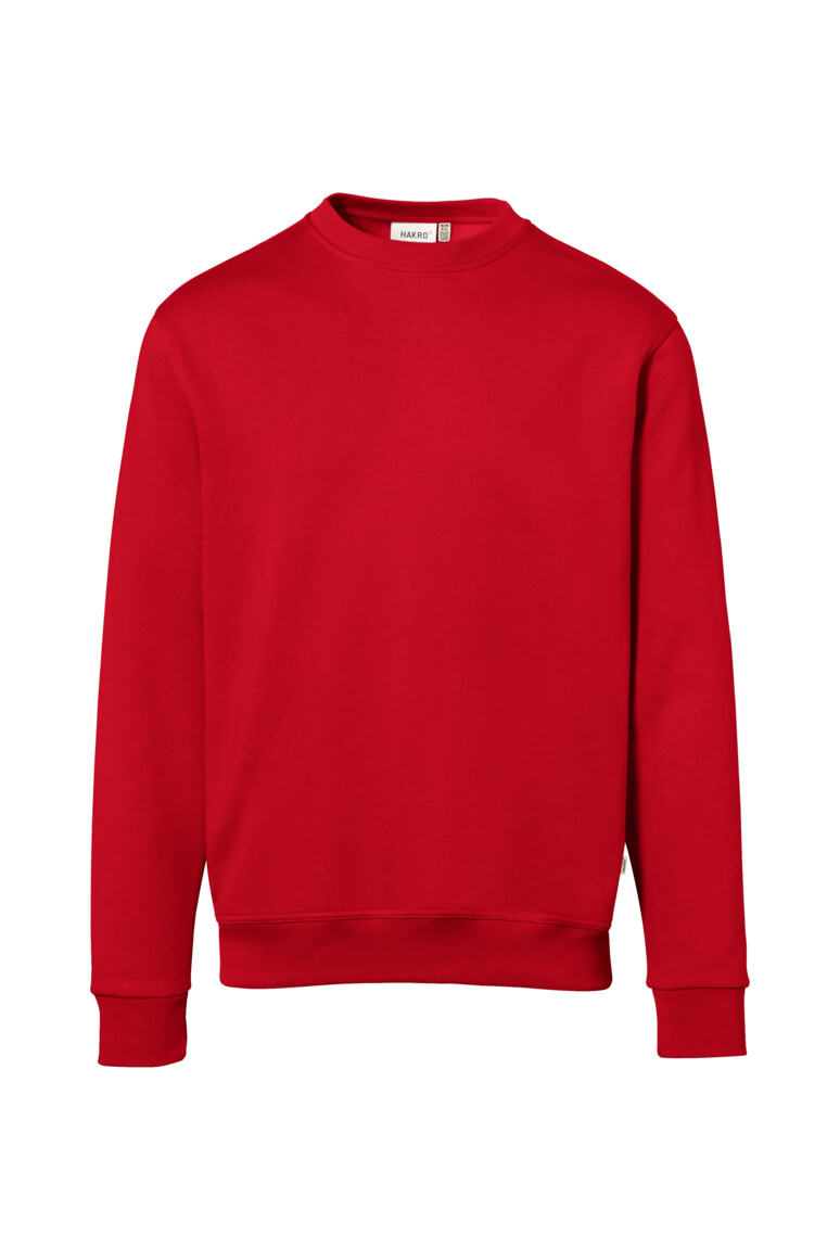 HAKRO 570 Sweatshirt Bio-Baumwolle in Rot – Vorderansicht