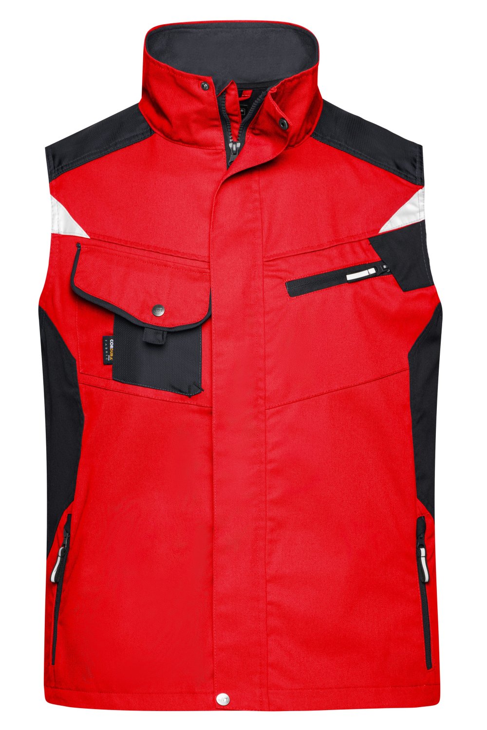 Daiber Workwear Vest - STRONG - in Red/Black – Vorderansicht