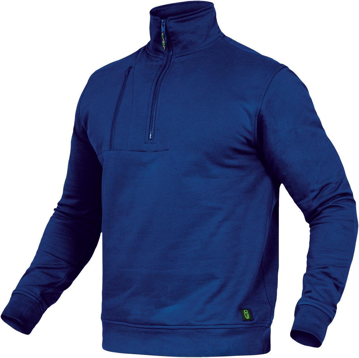 Leibwächter Zip-Sweater Paul FLEXR Flex Line in Kornblau – Vorderansicht