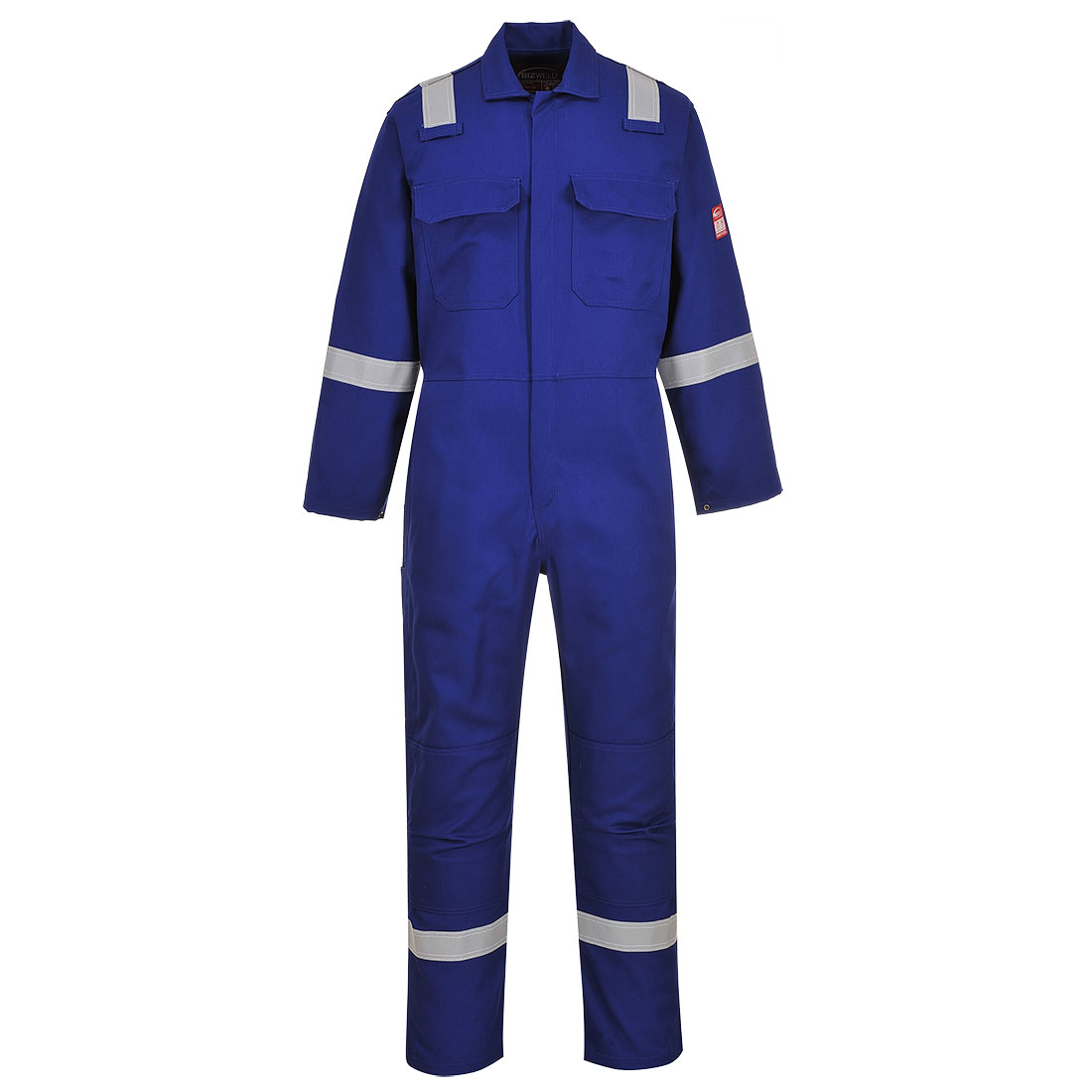 Portwest Bizweld Work FR Coverall in Royalblau – Vorderansicht